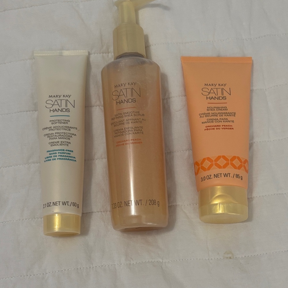 Mary Kay Satin Hands Trio - White, Gold, Orange